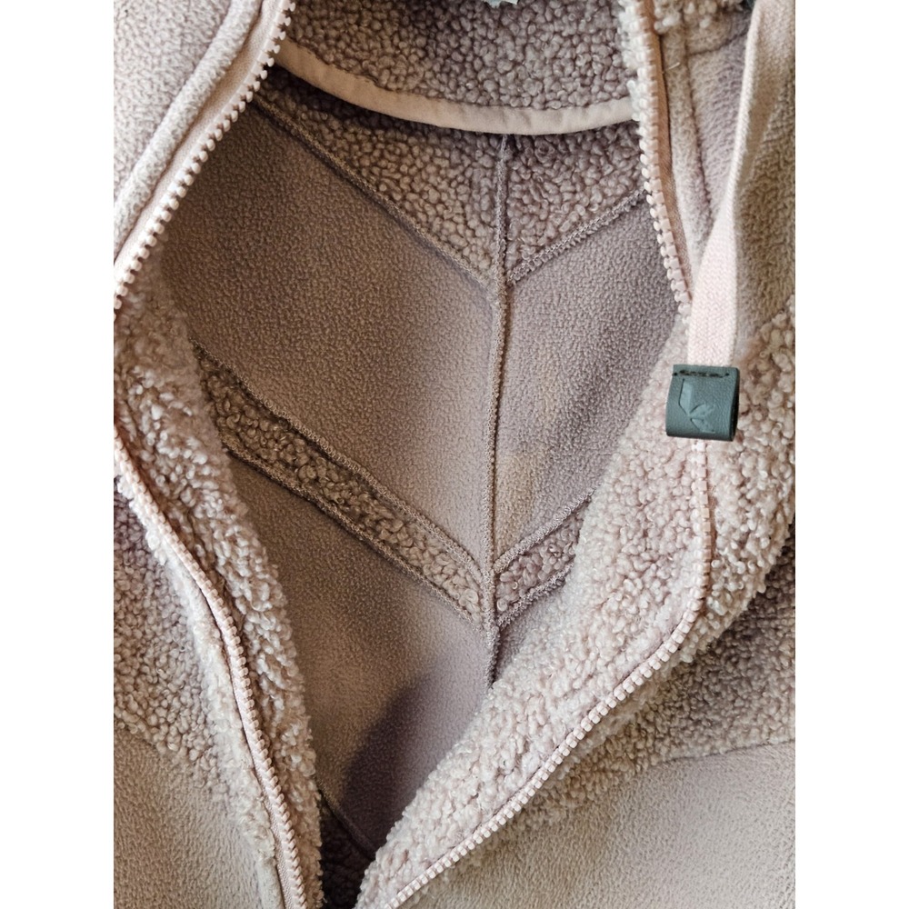 Koolaburra By UGG Fleece Sherpa Bomber Hoodie Jacket Women's M Pink Zip‎ Coat - Picture 8 of 11